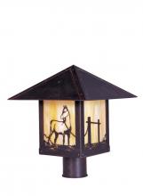Arroyo Craftsman TRP-12HSRM-VP - 12" timber ridge post mount with horse filigree