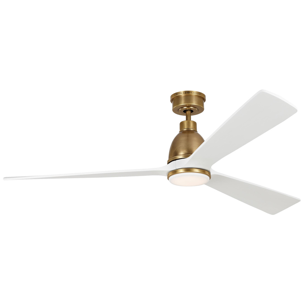 Bryden Smart 60" Dimmable Indoor/Outdoor Integrated LED Antique Brass Ceiling Fan
