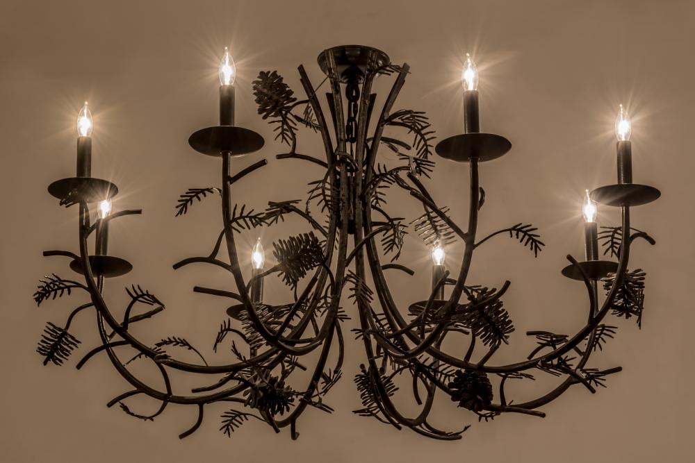 Pinecone chandelier deals