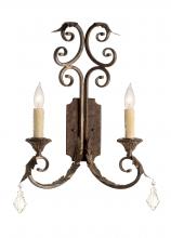 Meyda White 120209 - 16" Wide Serratina 2 Light Wall Sconce