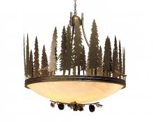 Meyda White 120785 - 48" Wide Towering Pines Inverted Pendant