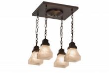 Meyda White 171551 - 16"Sq Bungalow 4 LT Flushmount