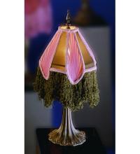 Meyda White 17541 - 20" High Fabric with Fringe Mini Lamp